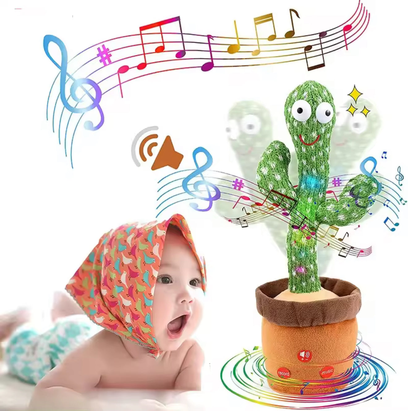 1pc Dancing Cactus Toy,Repeat Talking ,Song Speaker Wriggle Dancing Sing Talk, Plushie Stuffed ,Interaction and Decoration